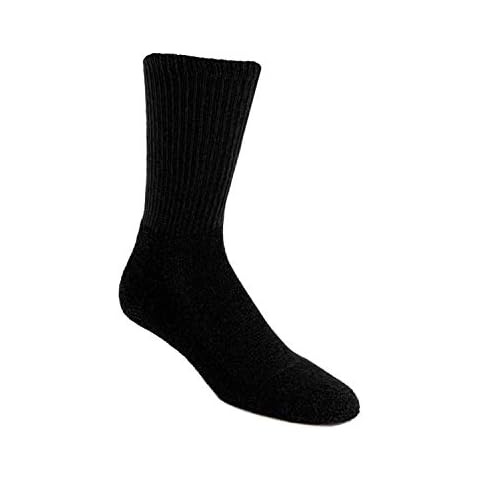 POWER-CUSHIONED Performance Crew Large 6 Pair Pack (Black), LARGE (Men's shoe size 9-12) Cover