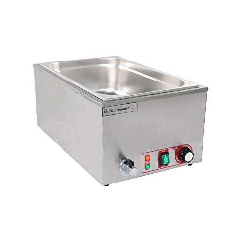 baño María de acero inoxidable baño María eléctrico profesional con grifo de vaciado y control de la temperatura Avec 1 Bac GN 1/1