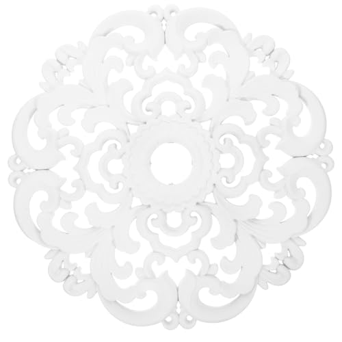 TOPBATHY Medallón De Techo Decorativo Estilo Europeo En 12 Pulgadas Rosetón Para Lámparas Y Ventiladores Decoración De Habitaciones Residenciales Y Comerciales