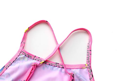 Image of iLover Girls Sparkle One Piece Swimsuits Crossback Swimwear Beach Bathing Suit with Adjustable Strap 4-10 Years
