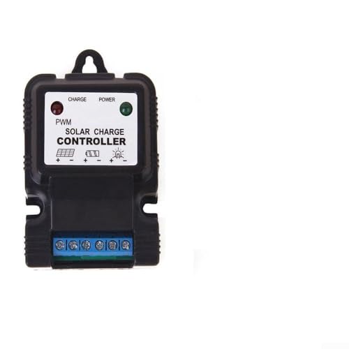 Controlador de carga solar de 3 etapas de 6 V 12 V 10 A para regulador PWM para carga y descarga de batería con múltiples protecciones de seguridad (3 A 12,8 V)