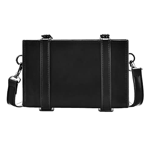 AOCINA Small Purse for Women Crossbody Trendy Shoulder Bag Clutch Purses Square Tote Handbag(Black)