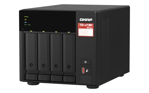 Image of QNAP TS-473A-8G-US 4 Bay High-Speed Desktop NAS with AMD Ryzen 4-core CPU, 8GB DDR4 Memory and 2.5GbE (2.5G /1G /100M) Network Connectivity (Diskless)