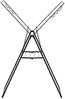 Brabantia Drying Rack, Steel, Matt Black, 20 Meters