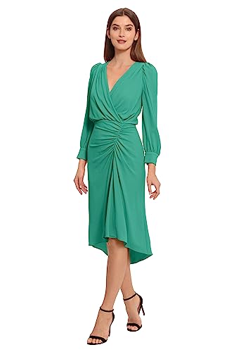 Image of Maggy London Women's Maggy London Women's Dresses Long Sleeve Catalina Crepe Dress Workwear Event Guest of Wedding