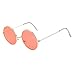 Produktbild Lazzboy Frauen Männer Vintage Retro Brille Unisex Fashion Circle Frame Sonnenbrille Eyewear Klassische Lennon Runde Polarisierte Mit Schutz Paar Hippie Stil Kreis Farbige Gläser(C)