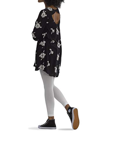 No Nonsense Women's Super Opaque Control Top Footless Tights, Black/White, Small #TOP4