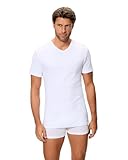 Abanderado Camiseta térmica Manga Corta Cuello Pico Algodón de Invierno Hombre x1