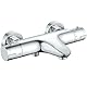 Badewannenarmatur mit Thermostat, Rainysprit Duscharmatur Thermostat Wannenarmatur, Mischbatterie Badewanne mit Thermostat, Badewannenarmatur Mischbatterie für 2 Verbrauche, Chrom
