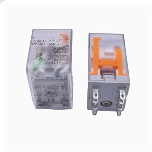 Relé 24V DC DRM270024LD de 8 pines pack de 5 unidades para control eléctrico