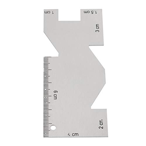 Fyearfly Metall Saummaß, Metall-Messlehre Quilting Lineal Nähwerkzeug Zubehör Nählineal Schneiderlineal Patchwork Lineal Handmaß für Quilten Nähen und Messen