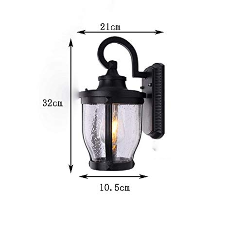 Lampe murale externe lanterne jardin luminaire noir rétro - 7