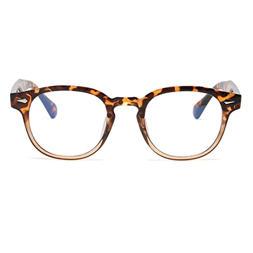 Image of Retro Round Blue Light Blocking Glasses for Men Women, Vintage Frame Non-prescription Computer Reading Eyeglasses
