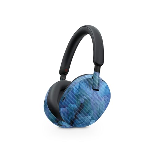 Image of MightySkins Carbon Fiber Skin Compatible with Sony WH-1000XM5 Headphones - Typhoon | Protective, Durable Textured Carbon Fiber Finish | Easy to Apply, Remove, and Change Styles