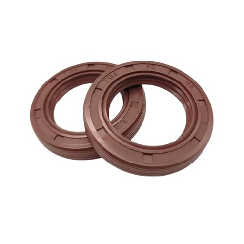 2 pezzi diametro interno 25mm TG4 paraolio scheletro in gomma al fluoro, con tre labbri di tenuta, diametro esterno 35mm, spessore 7mm, 25x35x7mm