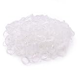 Ezerbery 3200 PCS Baby Girl's Kids Clear Hair Holder Hair Ties Elastic Rubber Bands Hair Bands Hair Elastics Toddler No Crease Ponytail Holder Tiny Soft Rubber Bands