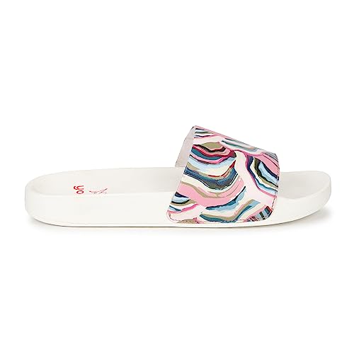 Image of YOHO Tropica Printed Comfortable Women Slides | Stylish Rainy Footwear & Waterproof Monsoon Sandals | Soft Inner Lining On Strap