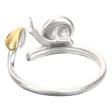 Balacoo Anillo Abierto de Caracol y Hongo Ajustable para Niñas y Adolescentes, Joyería de Moda para Uso Diario y Ocasiones Obsequios