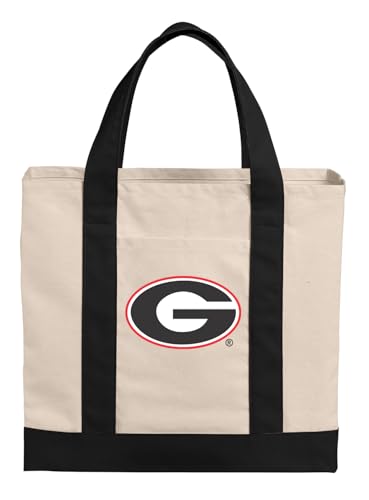 Broad Bay University of Georgia Tote Bag Canvas University of Georgia Tote Bags (Black)