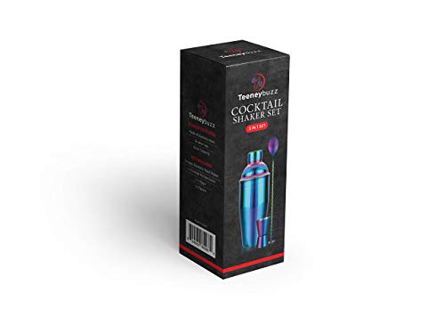 24 Oz Cocktail Shaker Bartender Set, Stainless Steel Martini Shaker With Built-In Bartender Strainer & Popular Cocktail Recipes Booklet, Professional Bartender Tool For Home Or Bar #TOP5