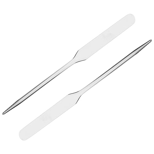 FOMIYES Professional Makeup Mixing Spatula Set 2pcs Palette Stick for Diy Foundation Pigment