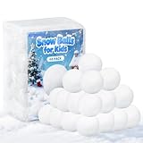 Supoice 40 Pack Snow Balls Indoor 2 Inch Large Snow Fight Balls Christmas & Winter Holiday Realistic Fake Snow Toys for Indoor, Outdoor Snow Fight, Toss Game