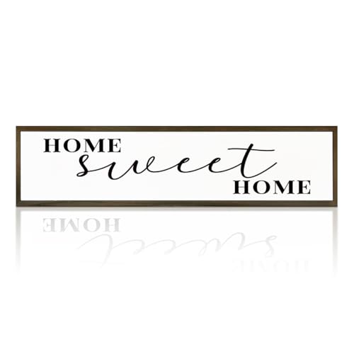 WKYAER Home Sweet Home Sign, Rustic Home Decor for Front