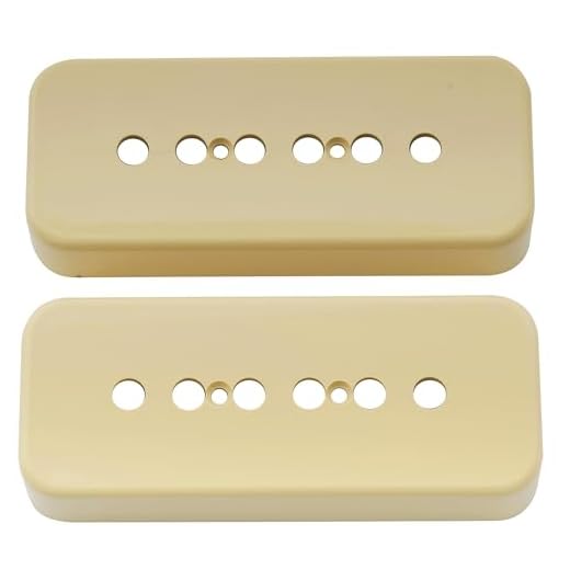 Musiclily Pro Plástico Cubierta de Pastilla P90 Soapbar Pickup Covers para Guitarra Eléctrica EE. UU. Les Paul, Crema (Juego de 2)