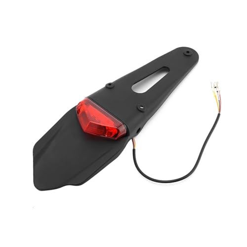 Luz trasera de freno universal 12V para moto de cross Kawasaki con soporte de matrícula estilo 4 2