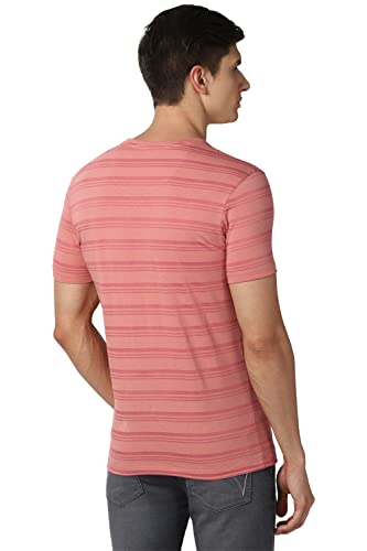 Image of Peter England Men's Striped Slim Fit T-Shirt