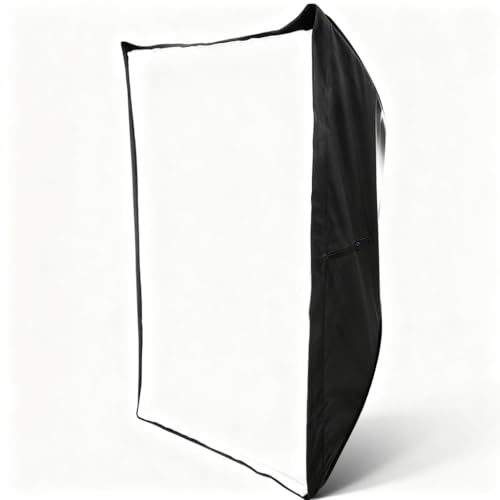 Softbox 60x90cm, Ombrello Fotografico Pieghevole, Diffusore Portatile per Flash, Studio Fotografico - Installazione Semplice, Supporto in Fibra, Ideale per Ritratto e Prodotto