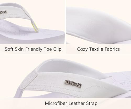 ONCAI Women’s Platform Wedge Flip Flops Trendy Dressy Womans Summer Flatform Sandals with Comfortable Walking Outdoor Rubber Soles (US Size 5-11)3