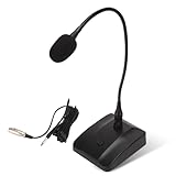 Stable Signal: Gooseneck condenser microphone can be strong anti interference, signal stability, easy to pick up the sound, sound quality is guaranteed. Adjustable Hose: The desktop microphone uses a high grade gooseneck hose that can be adjusted at ...