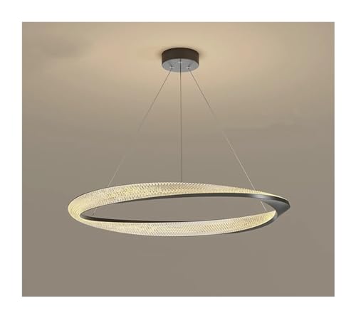 Lustre de cuisine et loft moderne cercle noir pour table à manger