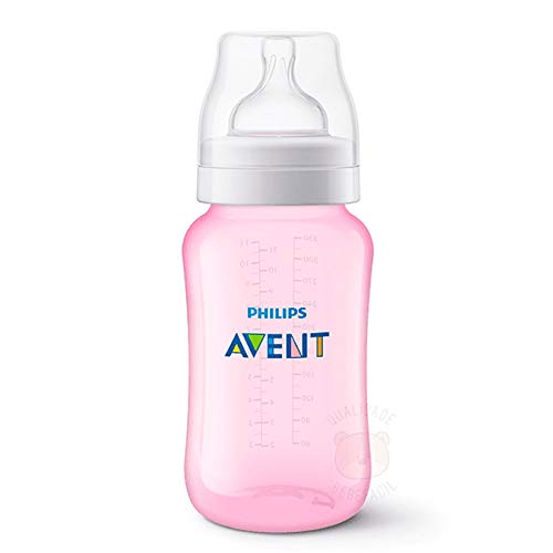 KIT AVENT 01 Mamadeira Classic Rosa 330 ml + 01 Copo Pinguim Rosa 200 ml (6 meses +)