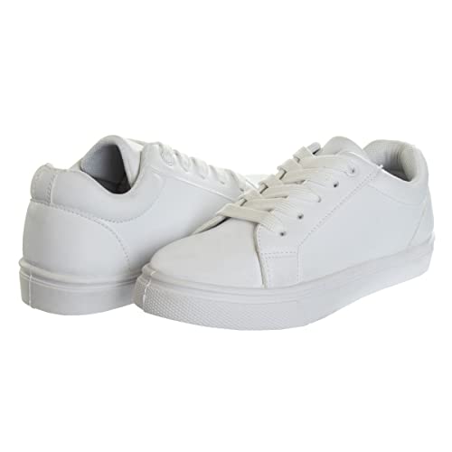 Image of French Toast Boys Girls Shoes -Unisex Athletic Casual Dress Kids School Uniform Loafer Oxford Canvas Tennis Sneakers (White /Black) (Little Kid /Big Kid)