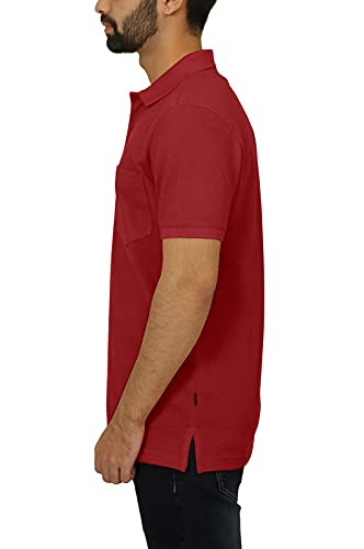 Image of Celsius Men's Half Sleeve Classic Solid Pique Polo with Pocket