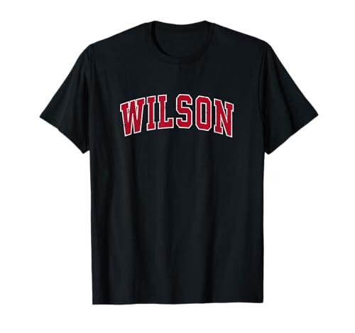 Wilson North Carolina NC - Diseño deportivo vintage, color rojo Camiseta