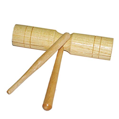 山の奥 木製 ハンドウッドブロック 子供 幼児楽器 音楽玩具 知育玩具 打楽器 スティック付き