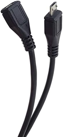 PremiumCord Micro USB Extension Cable 2 m USB Micro B Female to Micro B Male USB 2.0 High Speed Data Cable 2x Shielded AWG28 Black Length 2 m