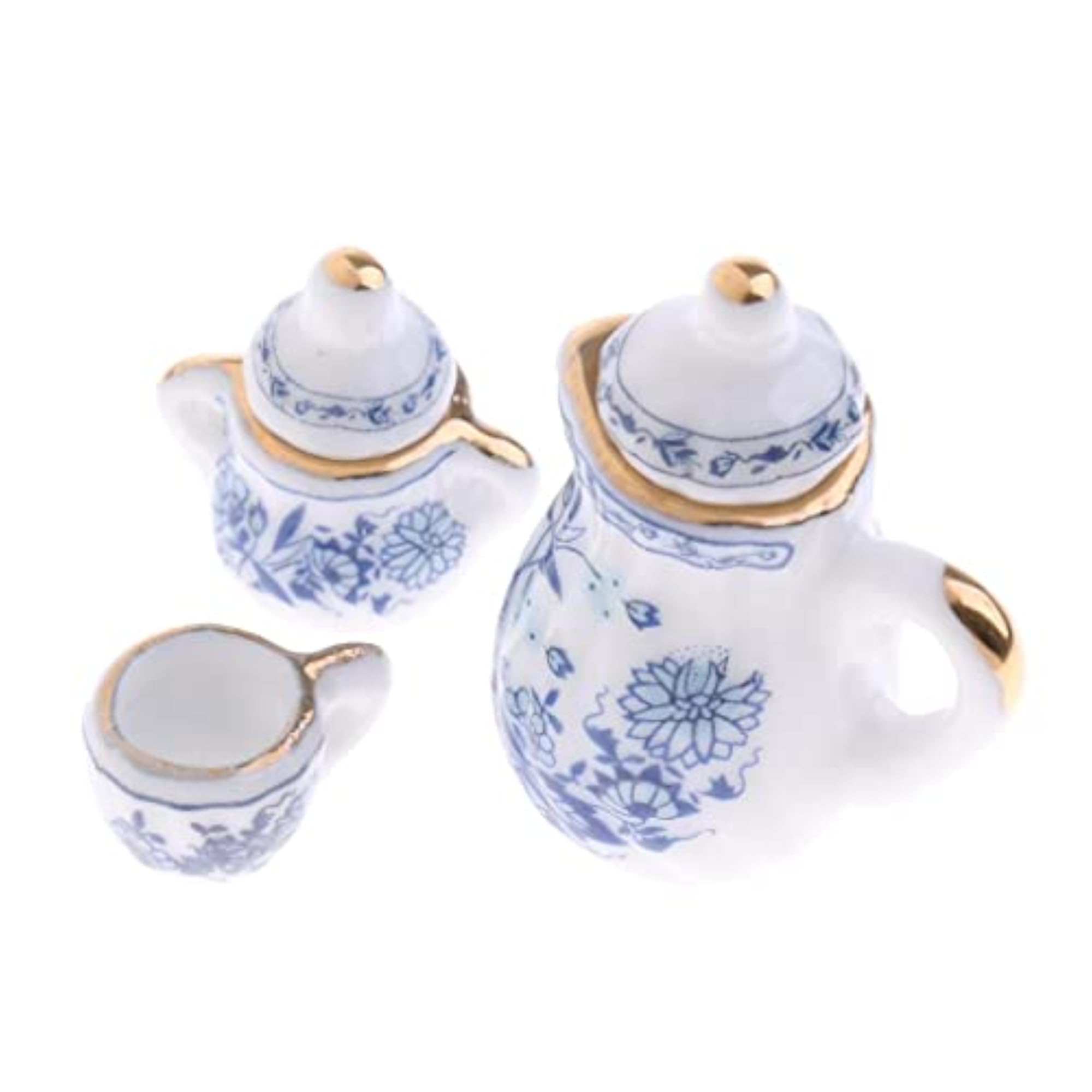 1/12 Dollhouse Miniature Tea Coffee Wine Cup Set, 15 Pieces