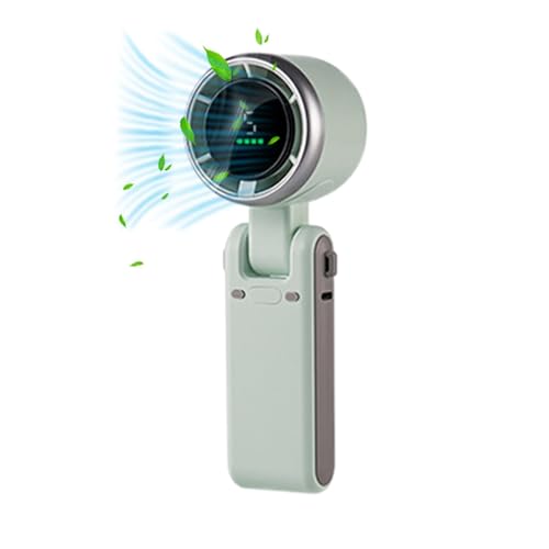 Ventilateur portable rechargeable et pliable avec affichage numérique à 5 vitesses - 7
