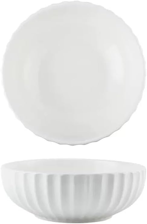 Soup Bowl White Large Pot Bowl Household Large Soup Bowl Ceramic Soup Pot Special Bowl Soup Pot Deep Bowls (A Small)