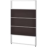 オフィスコム 法人様向け PSパーテーション 間仕切り 衝立 目隠し 木目調 セミオープンパネル 幅1200×高さ1869mm ダークブラウン OC-PSPT-M1812-5S-DB