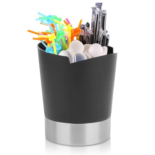 Portapajitas, Dispensador De Pajitas De Mostrador Caja De Almacenamiento De Pajitas Tenedores Cuchara Organizador Con Base De Acero Inoxidable Portapajitas Para Bar Cafetería Tienda De Té Con Leche Portapajitas, Dispensador De Pajitas De Mostrador Caja De Almacenamiento De Pajitas Tenedores Cuchara Organizador Con Base De Acero Inoxidable Portapajitas Para Bar Cafetería Tienda De Té Con Leche