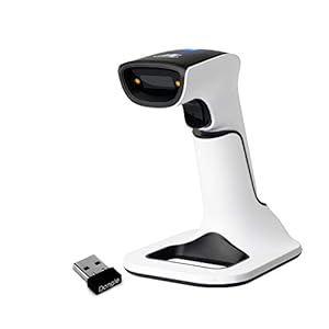 ScanAvenger Wireless Portable 1D&2D with Stand Bluetooth Barcode Scanner: Hand Scanner 3-in-1, Cordless, Rechargeable Scan Gun for Inventory – USB Bar Code/QR Reader (1D&2D with Next Gen Stand)