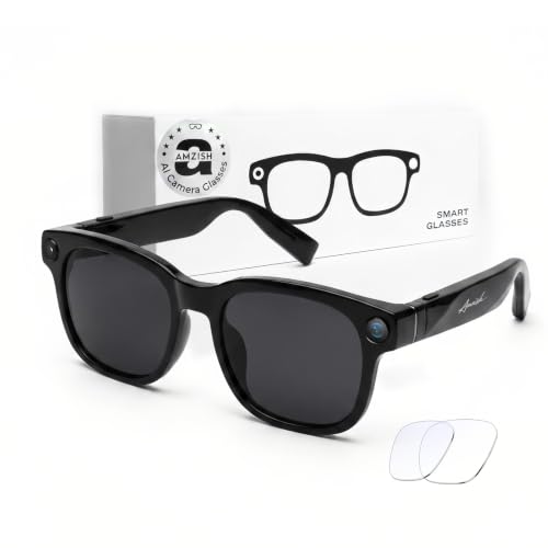 AI Smart Glasses with Camera 8MP HD Bluetooth Camera Glasses for Women Men