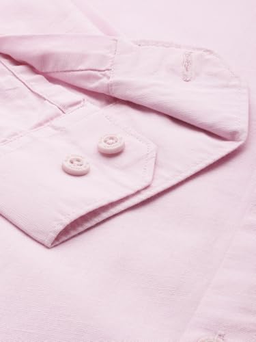 Image of Men's Cotton Linen Solid Shirt | Slim Fit Full Sleeve Casual Shirt | Lightweight | Breaethable | Stylish