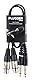 Plugger Câble Bretelle XLR femelle 3b/Jack mâle mono 0,60 m Noir