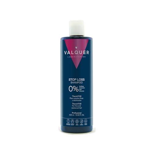 Valquer Champú Anticaída Intensivo Fórmula Zero. Fortalece, Repara y Estimula el Crecimiento Capilar Frenando la Caída del Cabello Fino y Débil. Con Pantotenato Cálcico y Vitamina E. Uso Diario. 400ml